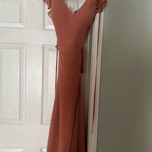 Azazie Terracotta Maxi Dress